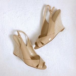 Nine West - Nude Ariao Wedges - Size 8M